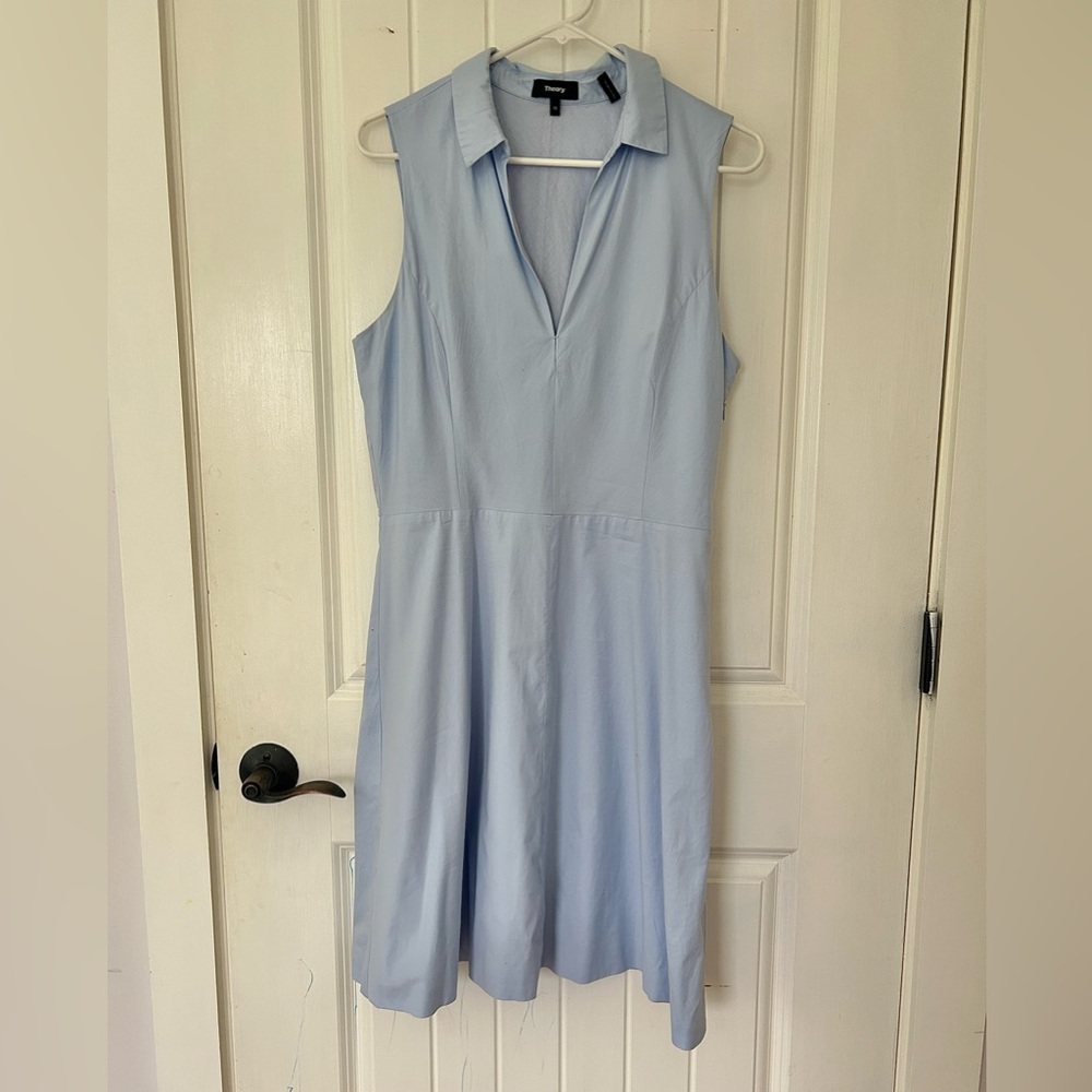 Theory Light Blue Midi Dress